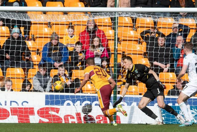 Joe Efford scored for Motherwell, deflecting a Jordan Roberts effort home.