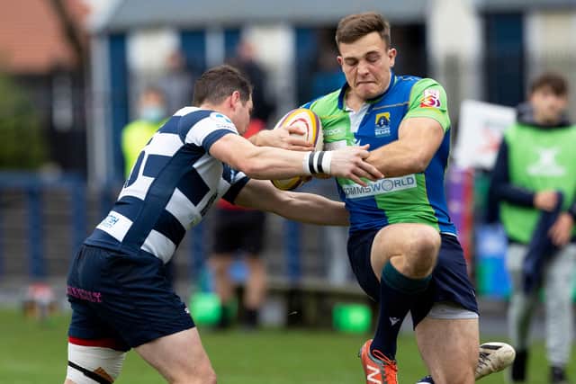 Scotland Sevens international Jordan Edmunds, right, played Super6 rugby for Boroughmuir Bears. (Photo by Ross Brownlee / SNS Group)