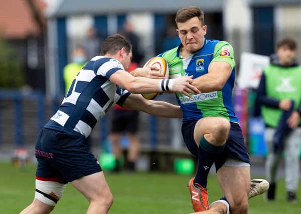 Scotland Sevens international Jordan Edmunds, right, played Super6 rugby for Boroughmuir Bears. (Photo by Ross Brownlee / SNS Group)