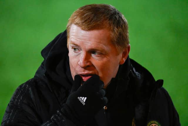 Celtic manager Neil Lennon speaks to the media ahead of the 2-2 draw at Livingston on January 20 (Photo by Rob Casey / SNS Group)