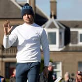 Richard Mansell celebrates a closing birdie at  Carnoustie in the third round of the Alfred Dunhill Links Championship. Picture: Jan Kruger/Getty Images.
