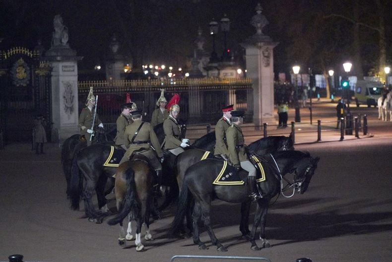 While there was no sight of it at the rehearsal, Charles and Camilla will be taken to Westminster Abbey in the Diamond Jubilee State Coach and return via the same route in the Gold State Coach.