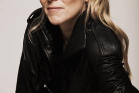 The presenter has taken on the role of a teacher at home to kids and is recording her podcast to stay sane