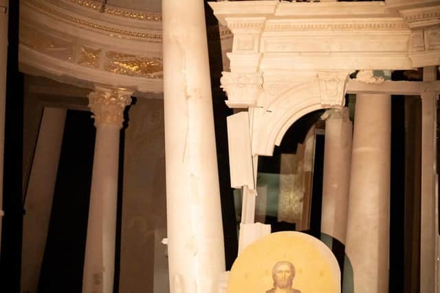 The Orthodox Cathedral in Odesa was badly damaged in the attacks.