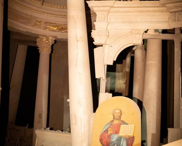 The Orthodox Cathedral in Odesa was badly damaged in the attacks.