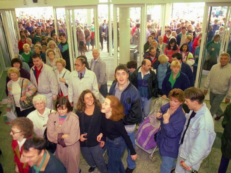 The Gyle shopping centre opened its doors in October, 1993, and it was warmly welcomed by enthusiastic shoppers as a massive crowd formed prior to its debut. Images taken of that day see many shoppers wearing the iconically late ‘80s / early ‘90s shell suits.