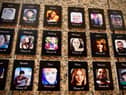 "The Faces of Fentanyl" wall, which displays photographs of Americans who died from a fentanyl overdose, at the Drug Enforcement Administration headquarters in Arlington, Virginia (Picture: Agnes Bun/AFP via Getty Images)