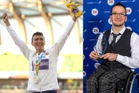 Scottish Athletics award winners Jake Wightman and Sean Frame. Pictures: Getty Images & Bobby Gavin