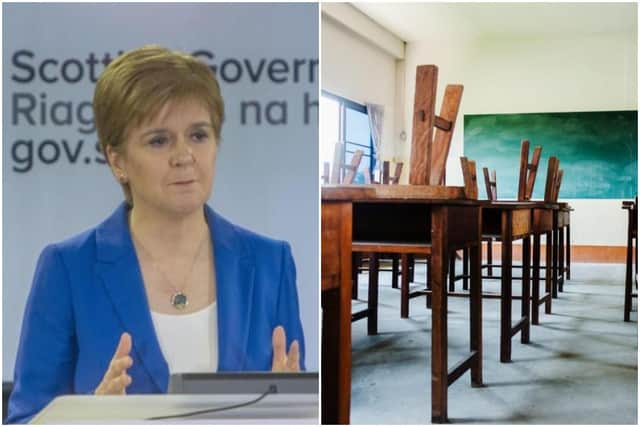Nicola Sturgeon confirmed she will announce the re-opening of Scottish schools when the time is right, not the UK Government.