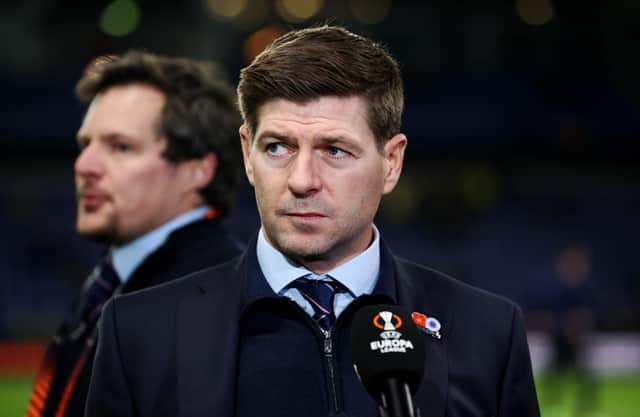 John Hartson believes  Steven Gerrard  did not achieve greatness at Rangers as he was brought in to win trophies - not just stop the 10, as he did in stunning fashion. (Photo by Alan Harvey / SNS Group)