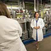 Home Secretary Priti Patel meets experts working on 'carbon capture' technology at Imperial College London (Picture: Stefan Rousseau/PA Wire)