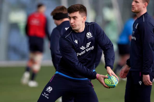 A neck injury ended Cameron Redpath's Six Nations campaign early. (Photo by Craig Williamson / SNS Group)