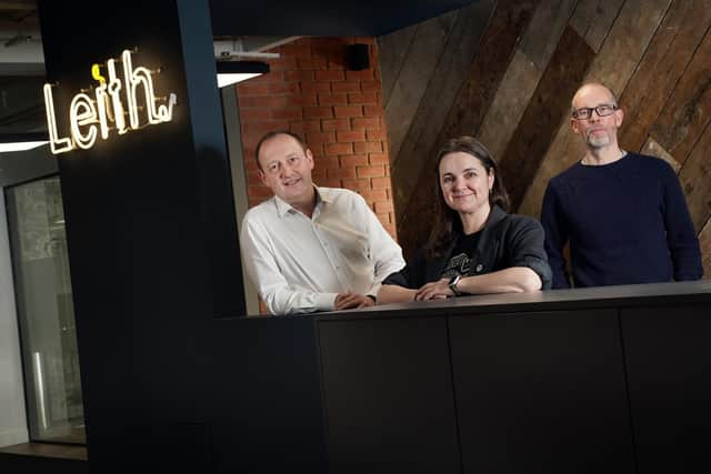 From left: Leith executives Richard Marsham, Vic Milne, and Brian Coane. Picture: Stewart Attwood.