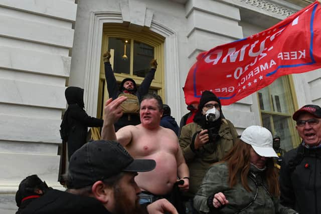 Trump supporters storm the US Capitol in Washington DC. Picture: Roberto Schmidt/AFP/Getty