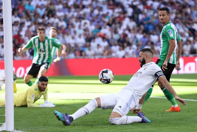 Karim Benzema missed some chances during Real Madrid's 2-1 win over Real Betis on Saturday.