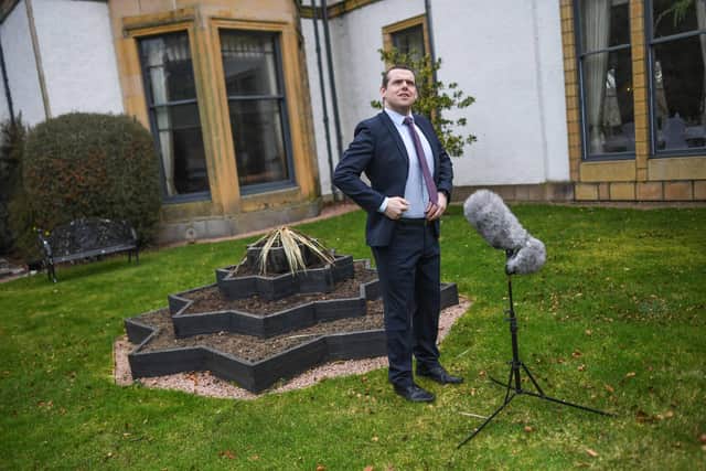 Douglas Ross, leader of the Scottish Conservatives, has allowed Ruth Davidson to do much of the heavy lifting in the cut and thrust of debate, says Kirsty Strickland (Picture: Peter Summers/Getty Images)