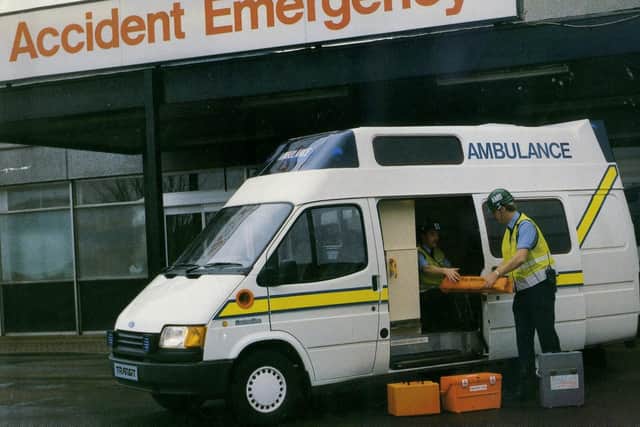 Bill Mason at work as a paramedic. Picture: Scottish Ambulance Service