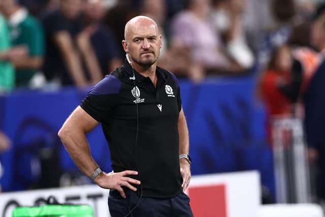 Scotland's head coach Gregor Townsend looks on as Ireland crush hopes of Rugby World Cup progression.