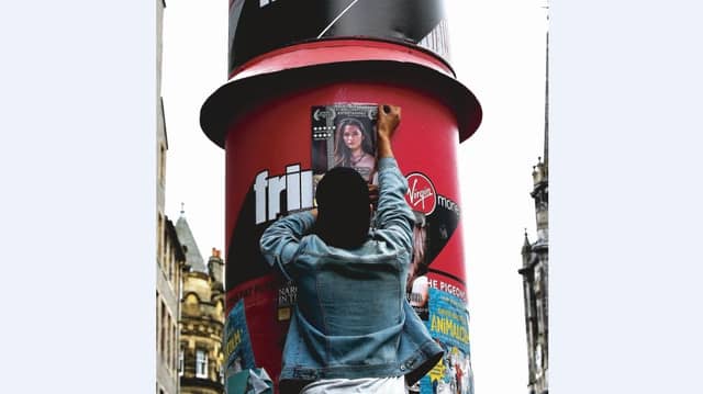 Not much call for posters on the Royal Mile this August