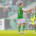 Paul Hanlon and Lewis Stevenson played their last matches for Hibs at Easter Road on Wednesday.