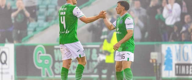 Paul Hanlon and Lewis Stevenson played their last matches for Hibs at Easter Road on Wednesday.