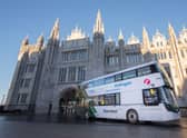 One of  Aberdeen's 15 operational hydrogen double decker buses. The transformation of the city's First Bus depot to make it hydrogen ready was  a world first. PIC: Contributed.
