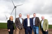 Carolina Orden, business development director, R&M; Alan Bailey, managing director R&M; Doug Duguid CEO I7V Renewables; Andy Johnston, special access systems director; Alan McLean R&M commercial director.