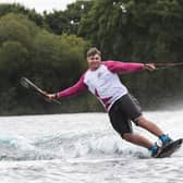 A water-skier tales part in the Birmingham 2022 Queen's Baton Relay ahead of the start of the Commonwealth Games (Picture: Nick England/Getty Images for Birmingham 2022 Queen's Baton Relay)