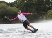 A water-skier tales part in the Birmingham 2022 Queen's Baton Relay ahead of the start of the Commonwealth Games (Picture: Nick England/Getty Images for Birmingham 2022 Queen's Baton Relay)