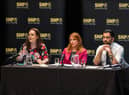 (left to right) Kate Forbes, Ash Regan and Humza Yousaf taking part in the SNP leadership hustings at Eden Court, Inverness.
