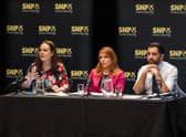 (left to right) Kate Forbes, Ash Regan and Humza Yousaf taking part in the SNP leadership hustings at Eden Court, Inverness.