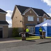 Officers from Police Scotland outside the home of former chief executive of the Scottish National Party (SNP) Peter Murrell, in Uddingston, Glasgow, after he was "released without charge pending further investigation", after he was arrested on Wednesday as part of a probe into the party's finances. Picture date: Thursday April 6, 2023.