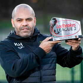 Former Albion Rovers manager Kevin Harper was awarded the Ladbrokes League Two Manager of the Month award for March in 2019. Pic: SNS Group Roddy Scott
