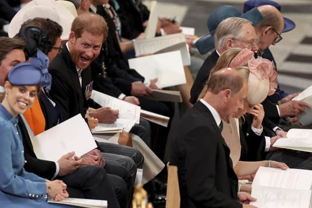 Prince Harry during the National Service of Thanksgiving held at St Paul's Cathedral