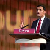 Scottish Labour leader Anas Sarwar speaking during the Scottish Labour conference at Glasgow Royal Concert Hall.