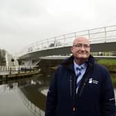 Scottish Canals chief executive John Paterson at Stockingfield Bridge on the Forth & Clyde Canal in Maryhill, which is used as a "smart" canal to discharge excess water into the River Kelvin one mile to the west. (Photo by John Devlin/The Scotsman)