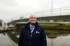Scottish Canals chief executive John Paterson at Stockingfield Bridge on the Forth & Clyde Canal in Maryhill, which is used as a "smart" canal to discharge excess water into the River Kelvin one mile to the west. (Photo by John Devlin/The Scotsman)