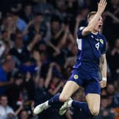Scotland's Scott McTominay celebrates netting against Georgia in June, scoring form he has now taken into his club environment after a remarkable late double for Manchester United at the weekend to dig them out of a hole against Brentford. (Photo by Craig Williamson / SNS Group)