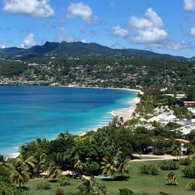 Grand Anse Beach, Grenada. Pic: Hannah Stephenson/PA.