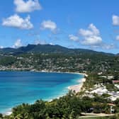 Grand Anse Beach, Grenada. Pic: Hannah Stephenson/PA.
