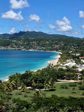 Grand Anse Beach, Grenada. Pic: Hannah Stephenson/PA.