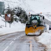 A snow plough clears the A939 after heavy snowfall in the Highlands last month.