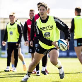 GLASGOW, SCOTLAND - APRIL 16: Facundo Cordero during a Glasgow Warriors training session at Scotstoun Stadium, on April 16, 2024, in Glasgow, Scotland. (Photo by Ross MacDonald / SNS Group)