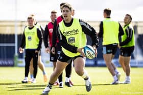 GLASGOW, SCOTLAND - APRIL 16: Facundo Cordero during a Glasgow Warriors training session at Scotstoun Stadium, on April 16, 2024, in Glasgow, Scotland. (Photo by Ross MacDonald / SNS Group)