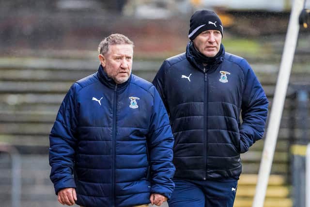 Inverness manager John Robertson with coach Barry Wilson.