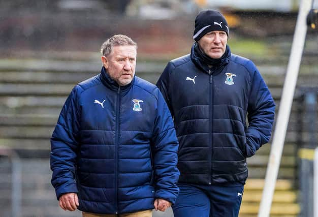 Inverness manager John Robertson with coach Barry Wilson.