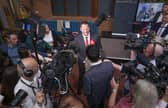 Labour candidate Simon Lightwood celebrates winning the Wakefield by-election, following the by-election count at Thornes Park Stadium in Wakefield, West Yorkshire. The by-election was triggered by the resignation of Imran Ahmad Khan following his conviction for sexual assault. Picture date: Friday June 24, 2022.