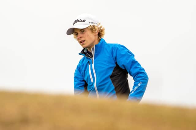 14-year-old Connor Graham’s stellar run at the Scottish Amateur Championship continued when he beat Lewis Irvine in the quarter-finals at Murcar. Picture: Scottish Golf