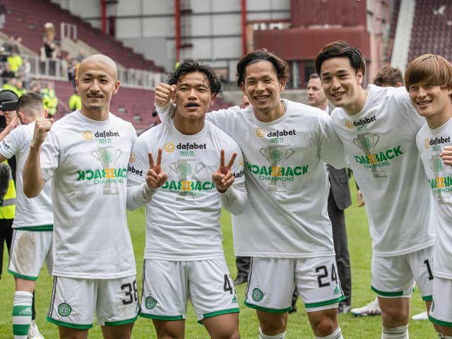 Celtic will face Yokohama F. Marinos in their pre-season tour of Japan, the former club of Daizen Maeda and Tomoki Iwata.  (Photo by Craig Williamson / SNS Group)
