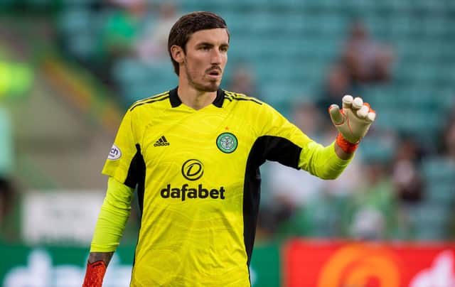 Celtic goalkeeper Vasilis Barkas was selected in the starting XI on Tuesday night. Picture: SNS